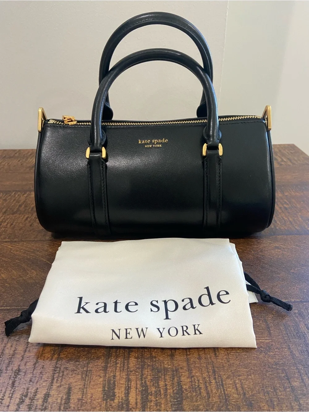 Kate Spade Icon Fine Grain Leather Small Barrel Bag